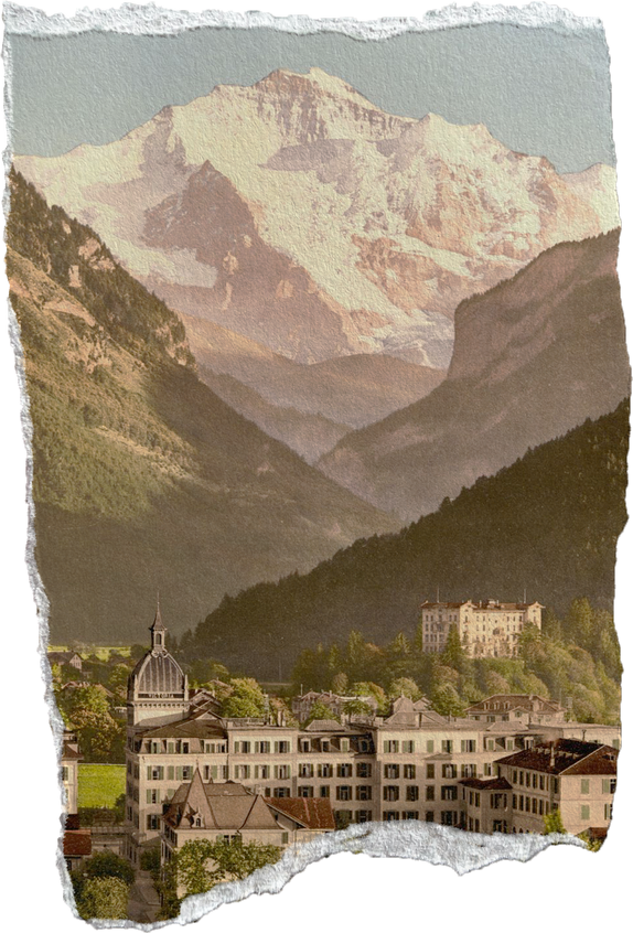 Interlaken Hotels Torn Paper